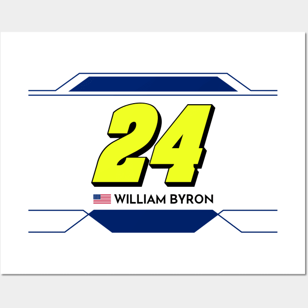 William Byron #24 2023 NASCAR Design Wall Art by AR Designs 